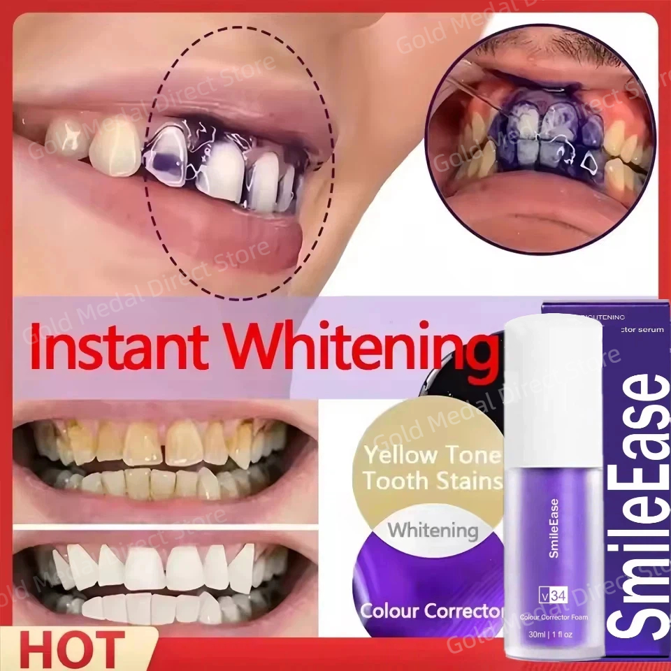 Purple Toning Shampoo - V34 Teeth Whitening Purple Toothpaste Remove