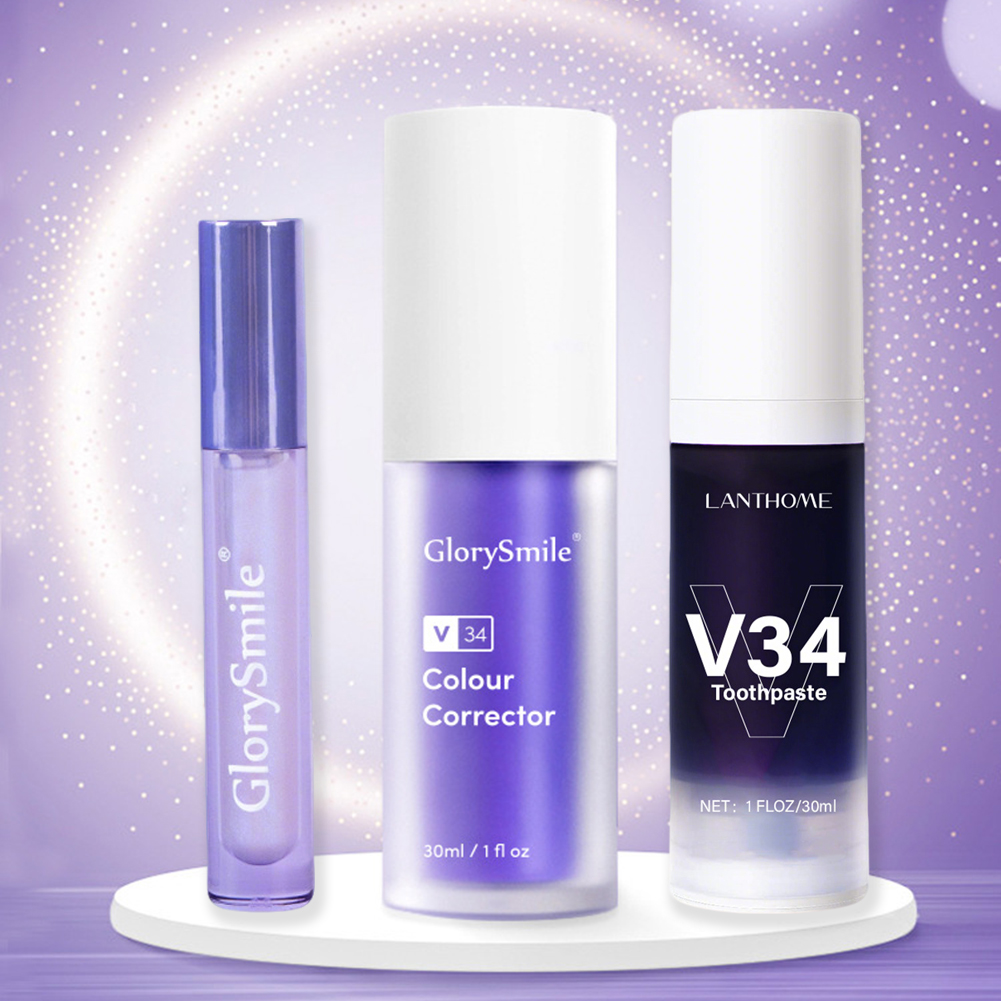 Purple Toning Shampoo - V34 Tooth Colour Corrector Serum 30ml/Bottle