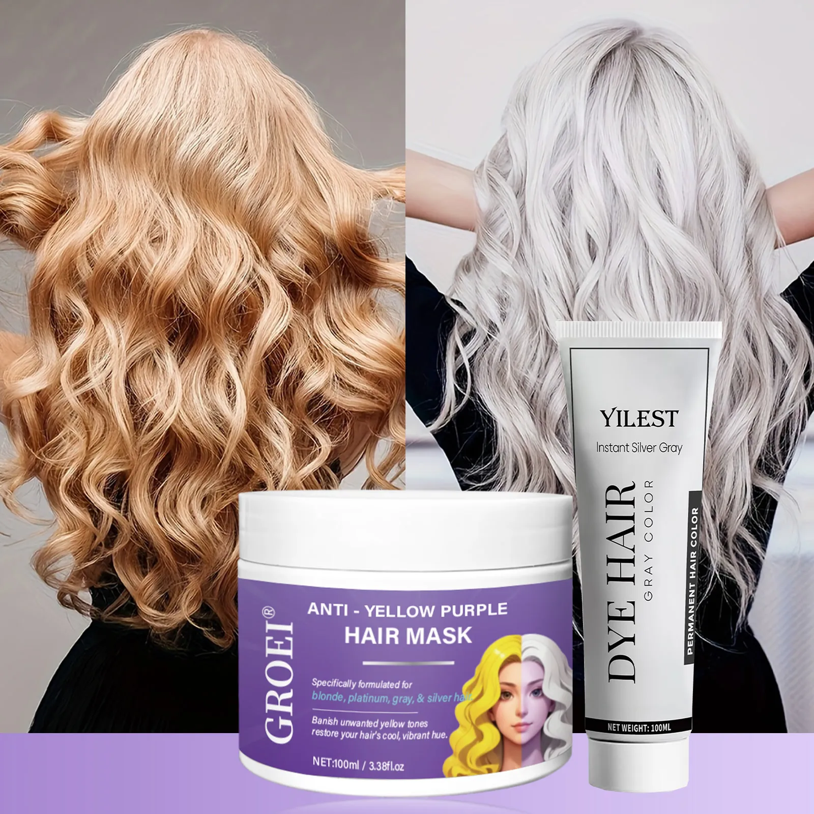 Purple Toning Shampoo - Lock Color Purple Hair Mask Bleach