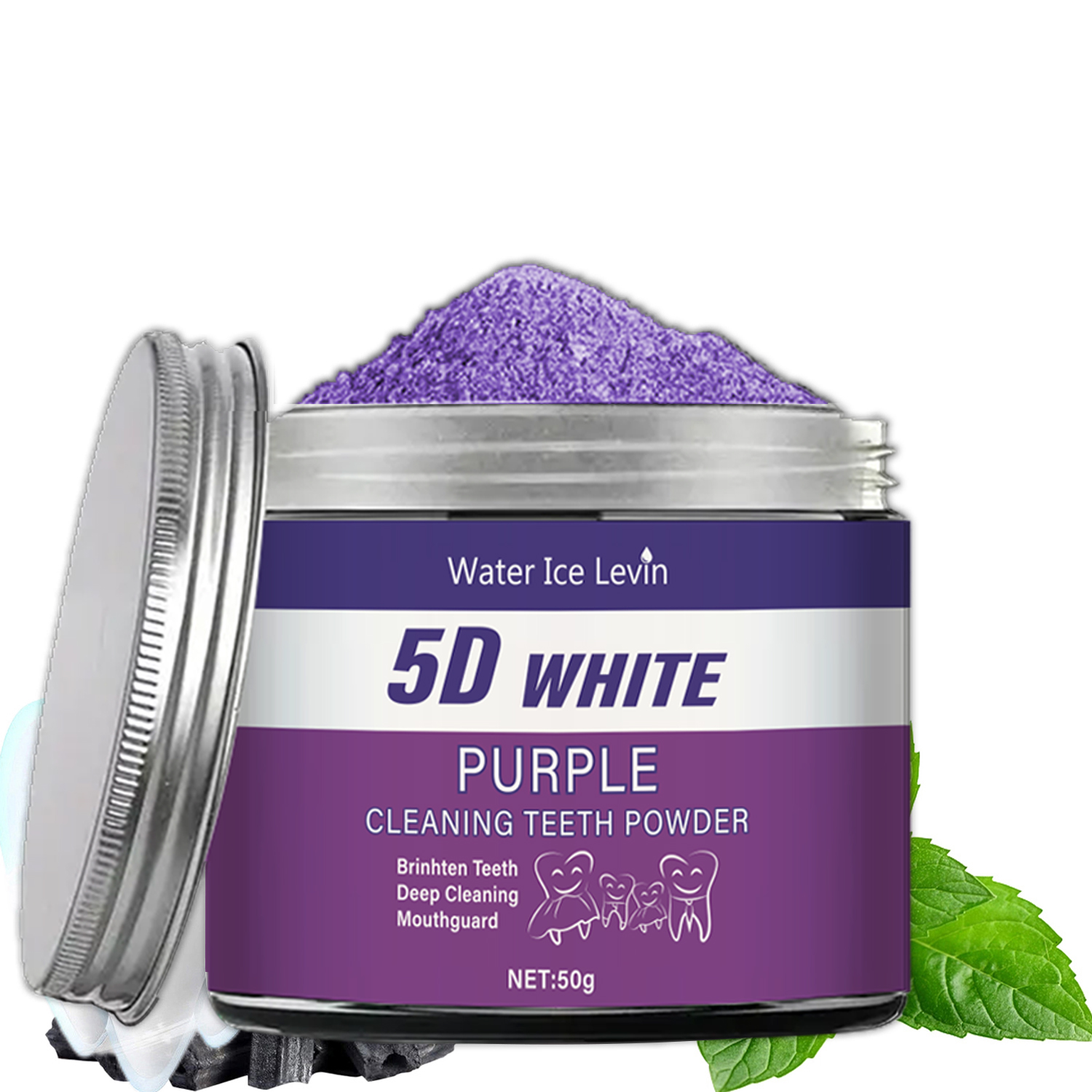 Purple Toning Shampoo - Purple Teeth Whitening Powder, 50g -