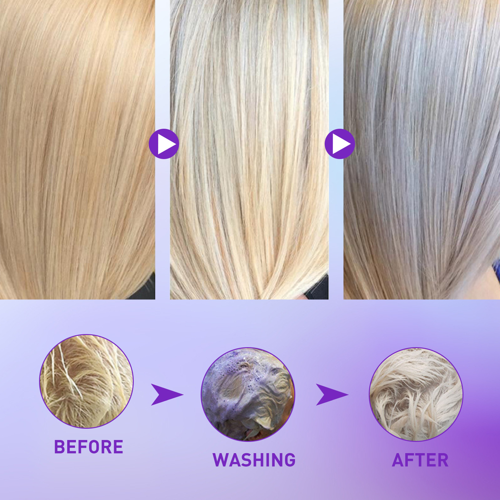 Gray Color Fixing Hair Dye Sha - đánh giá và giá Purple Toning Shampoo