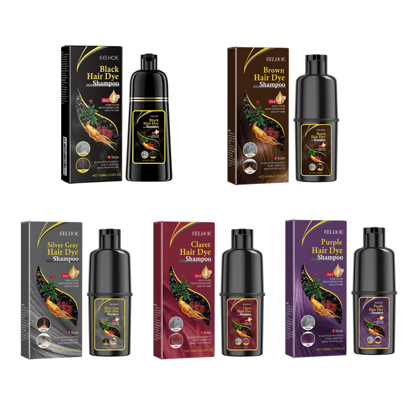 Hair Dyeing Shampoo 3-in-1 Rap - đánh giá và giá Purple Toning Shampoo