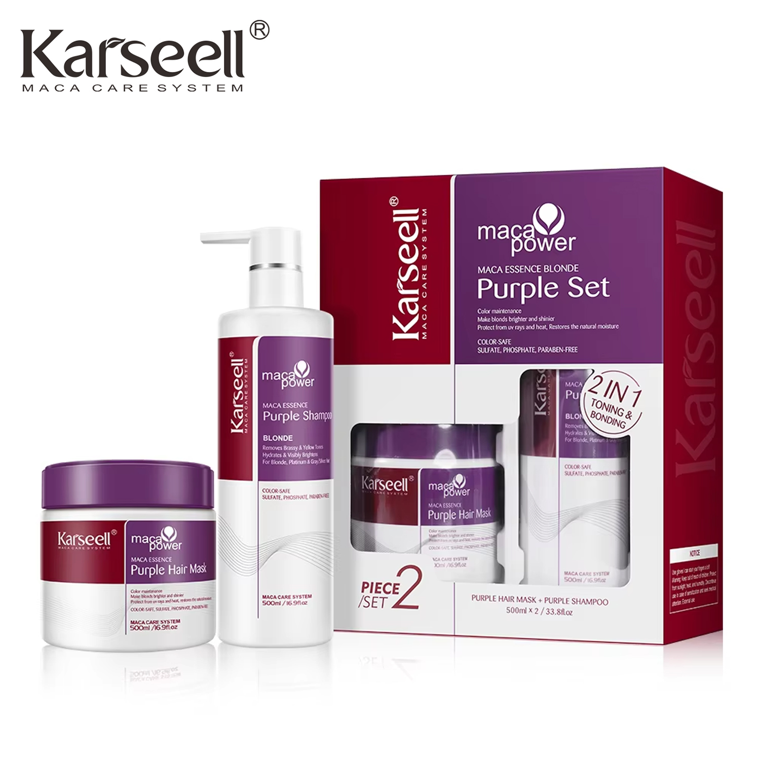 Karseell Purple Hair Mask Purp - đánh giá và giá Purple Toning Shampoo