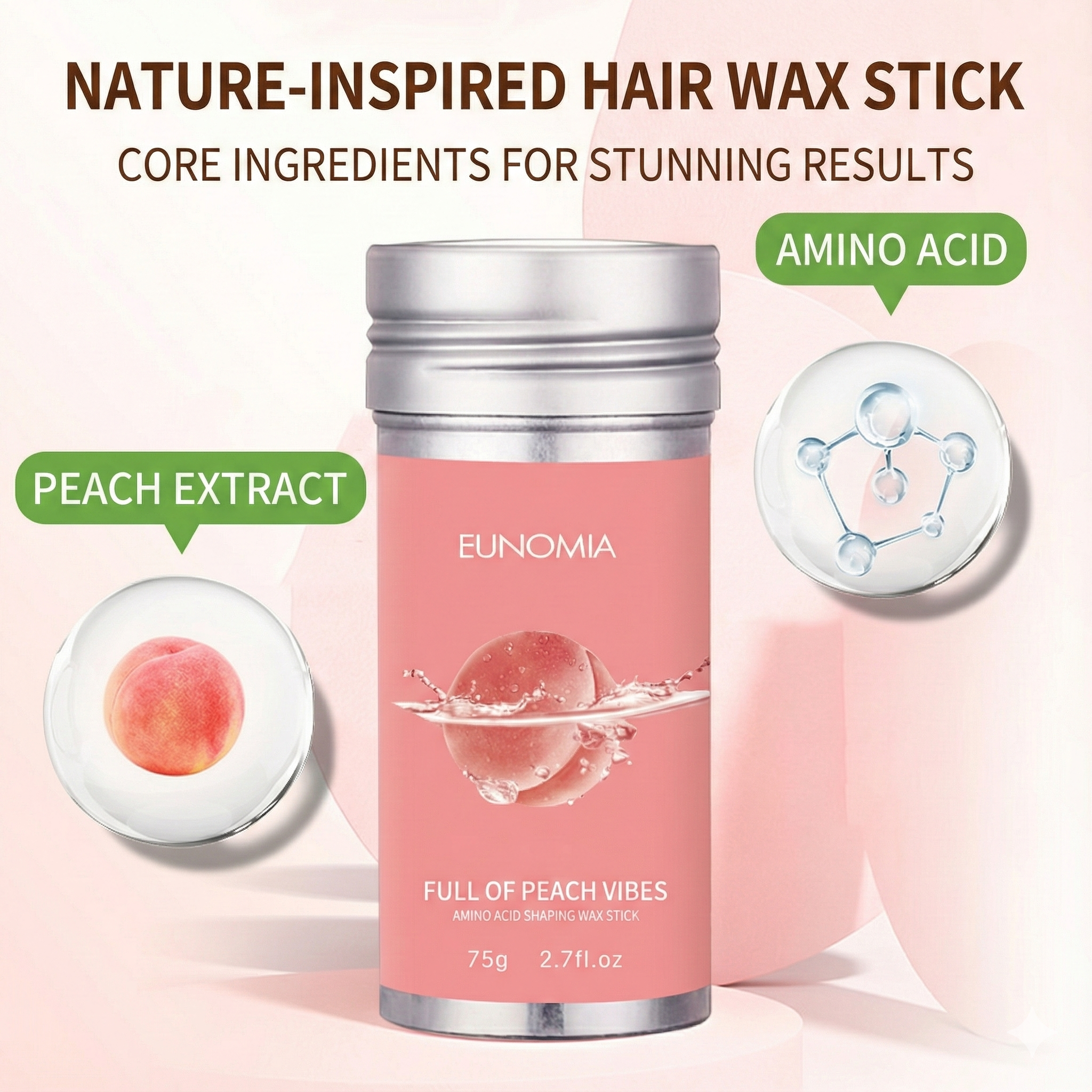 Peach Hair Wax Stick 75g Edge  - đánh giá và giá Edge Control Gel