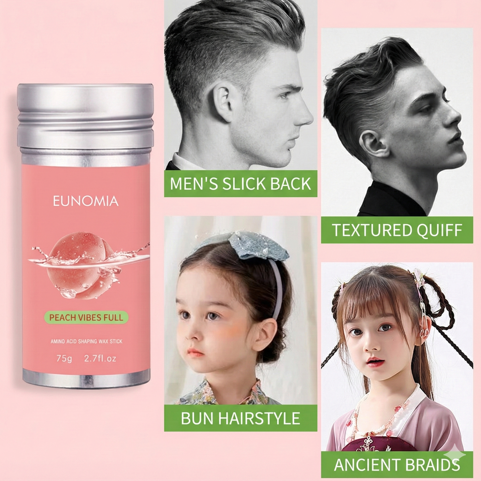 Peach Hair Wax Stick 75g Edge  - đánh giá và giá Edge Control Gel