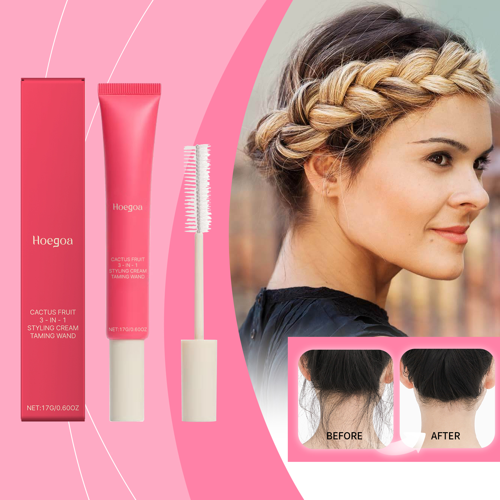 3in1 Hair Styling Cream Long L - đánh giá và giá Edge Control Gel