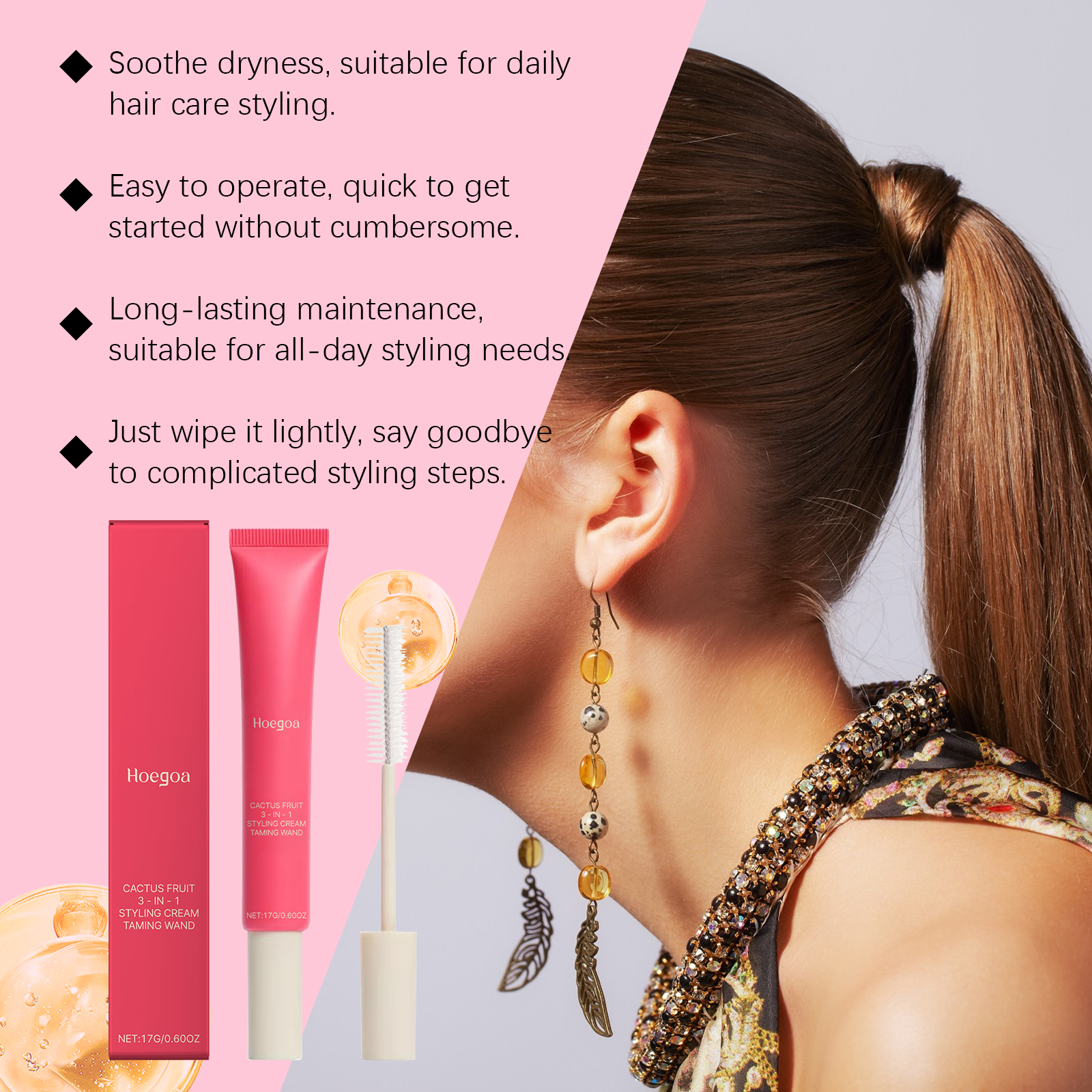 3in1 Hair Styling Cream Long L - đánh giá và giá Edge Control Gel