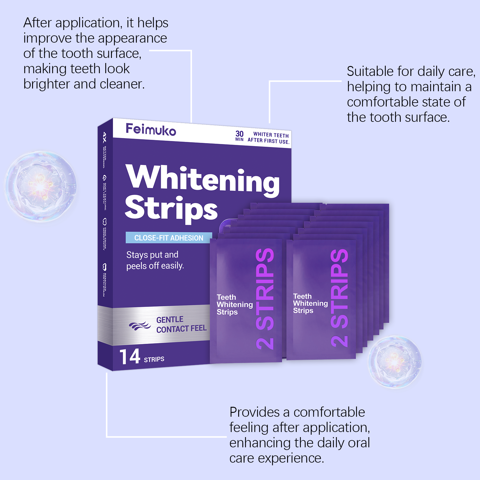 Purple Teeth Whitening Strips  - đánh giá và giá Purple Toning Shampoo