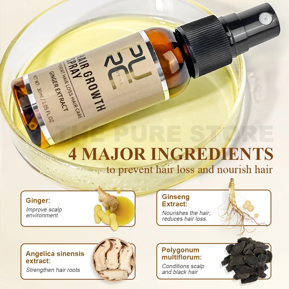 PURC Ginger Hair Spray Root St - đánh giá và giá Hair Care Serum