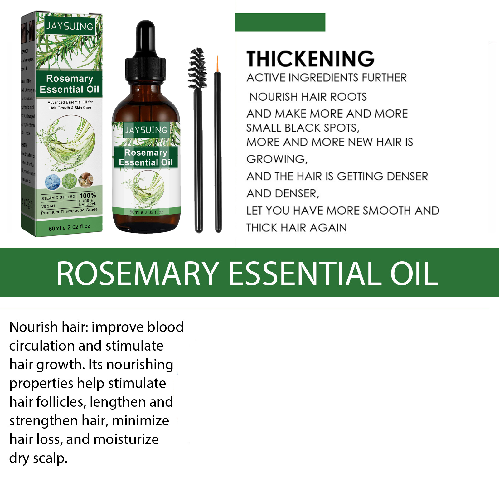 Rosemary Essential Oil For Hai - đánh giá và giá Hair Care Serum