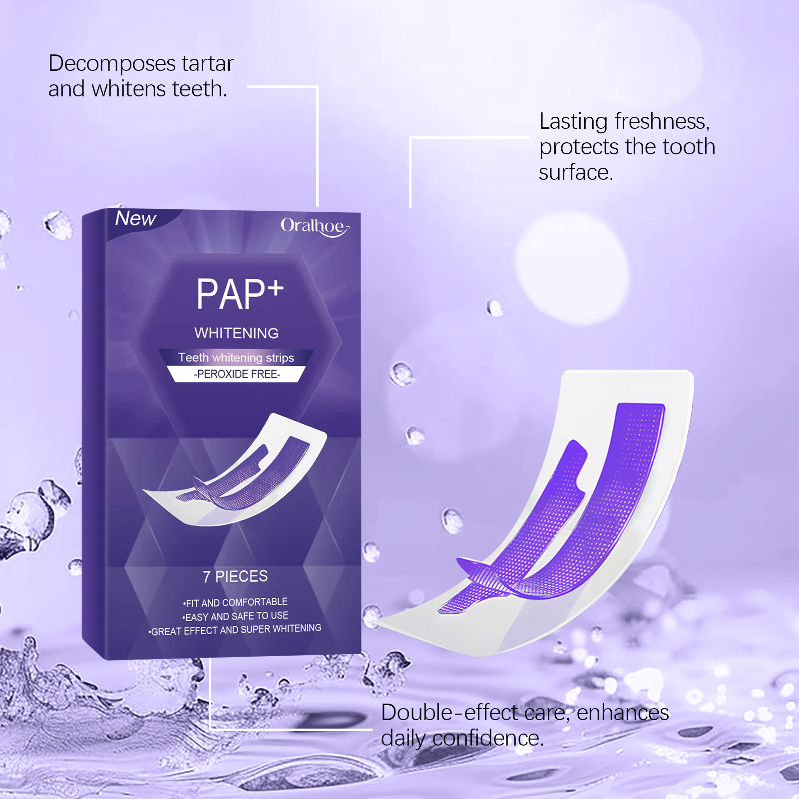 Purple Teeth Whitening Strips  - đánh giá và giá Purple Toning Shampoo