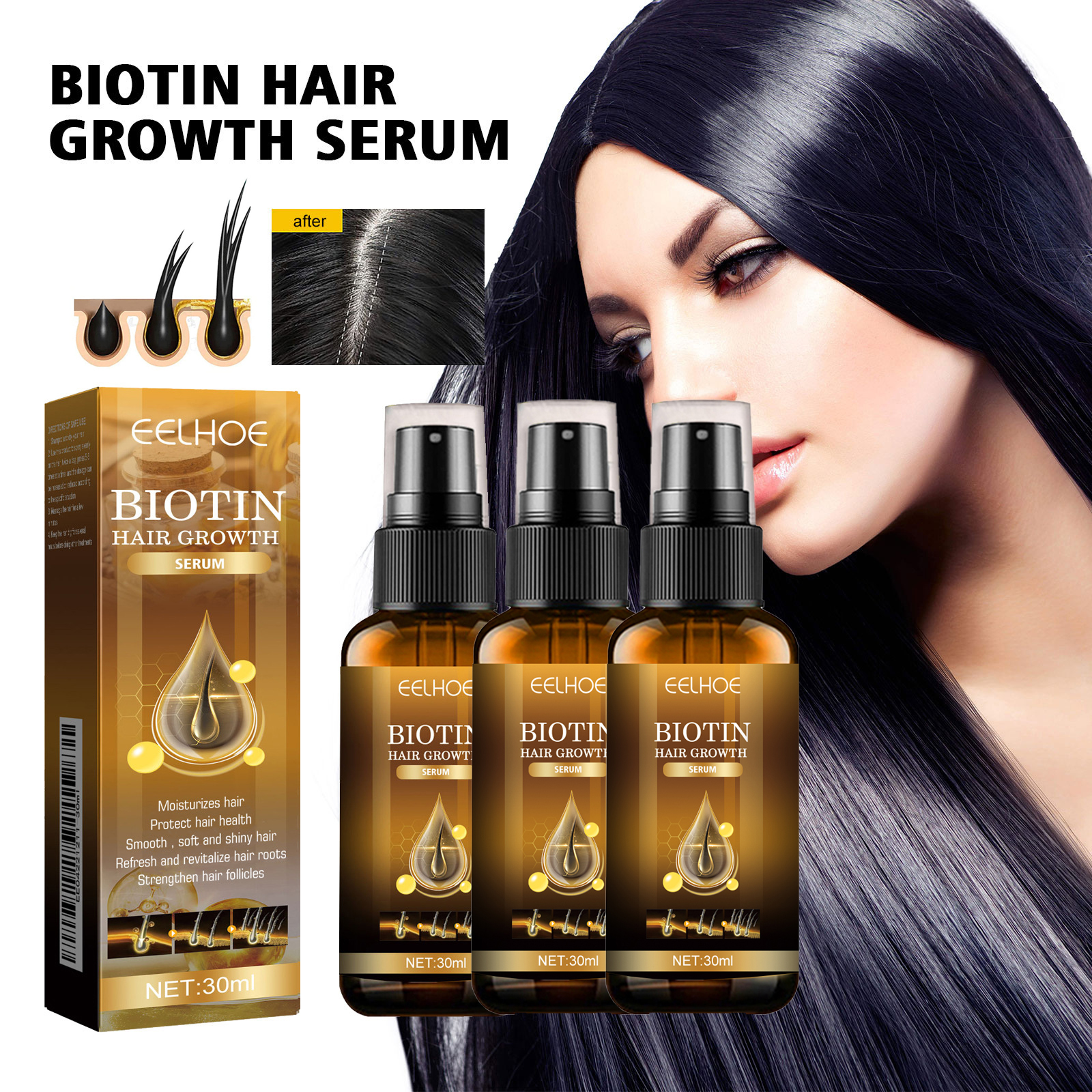 Biotin Hair Care Spray Nourish - đánh giá và giá Hair Care Essence Oil Spray