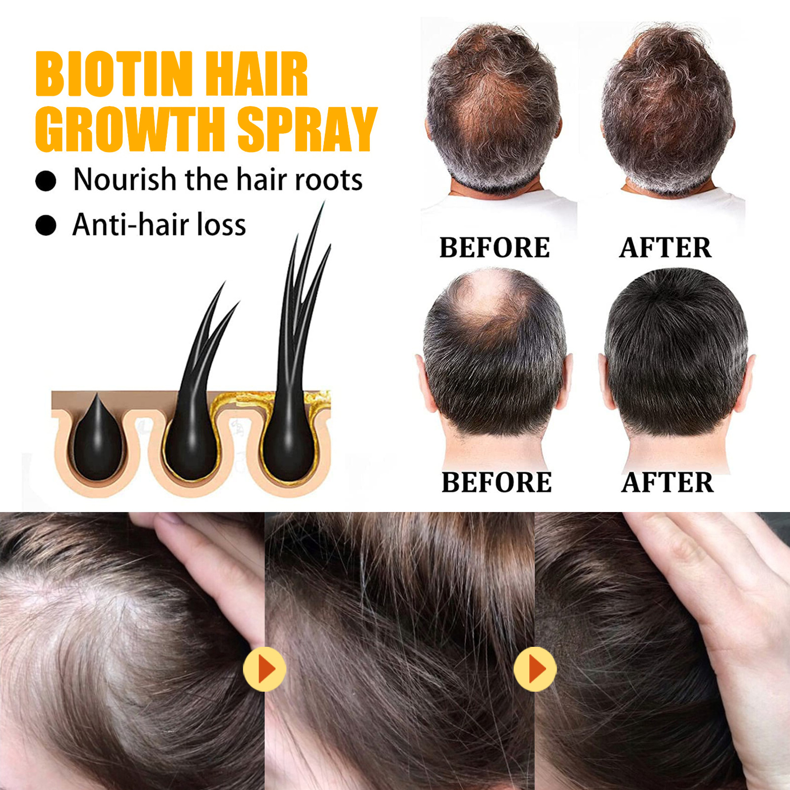 Biotin Hair Care Spray Nourish - đánh giá và giá Hair Care Essence Oil Spray